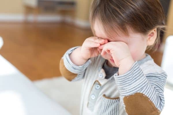 toddler crying