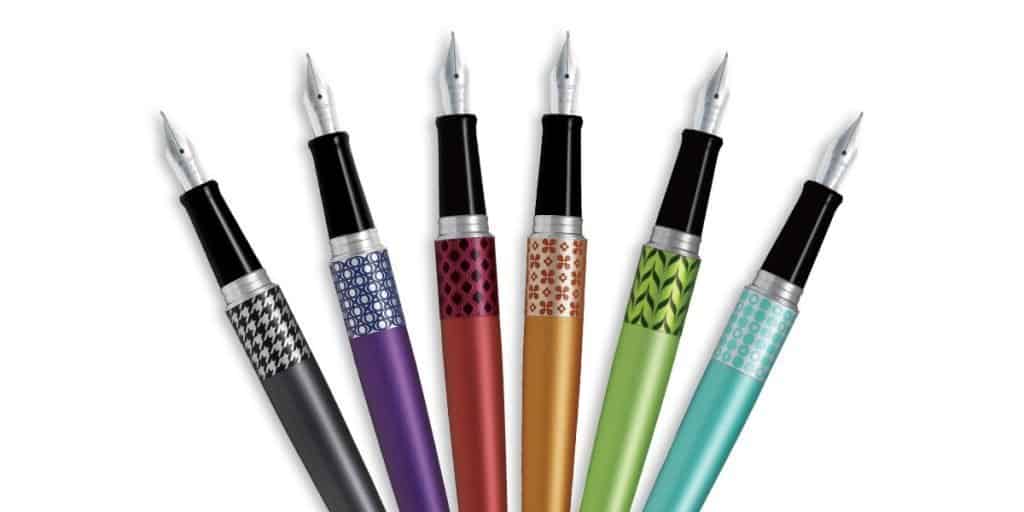 A selection of colourful fountain pens from Pilot