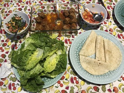 Hello Fresh Beef Meatball Tacos - ready to assemble