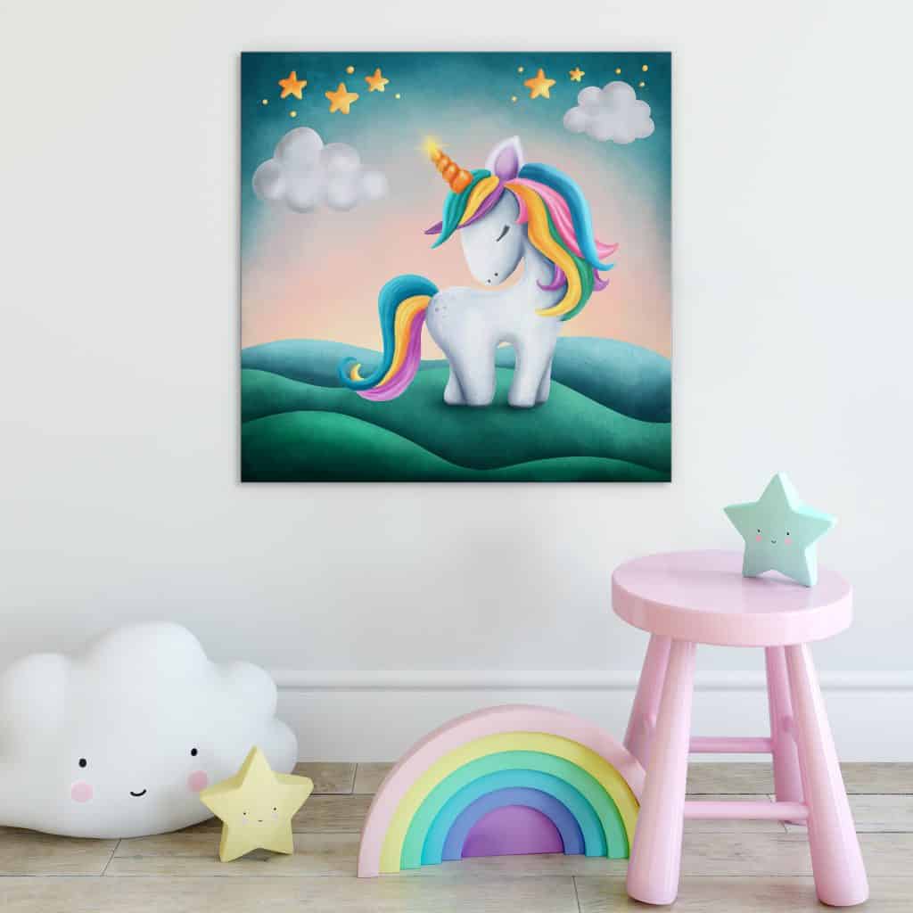 colorful unicorn theme room decoration