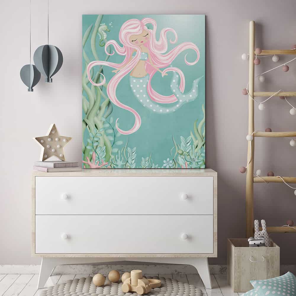 wall art featuring an amazing mermaid painting