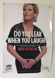 Kegel exercsies help with incontinence - do you leak when you laugh poster
