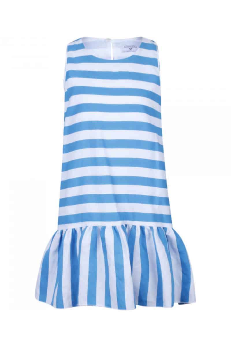 MONNALISA - Girls Drop Waist Striped Dress