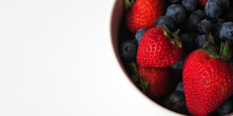 blackberries and strawberries