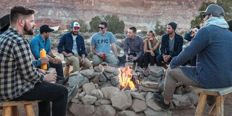 people camping