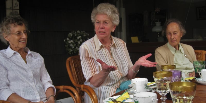 Elders having a surprise family get together