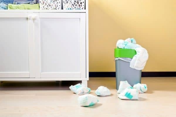 Nappy bin full of diapers