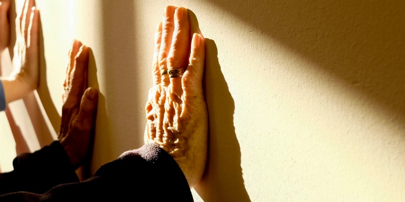 Hands of elderly