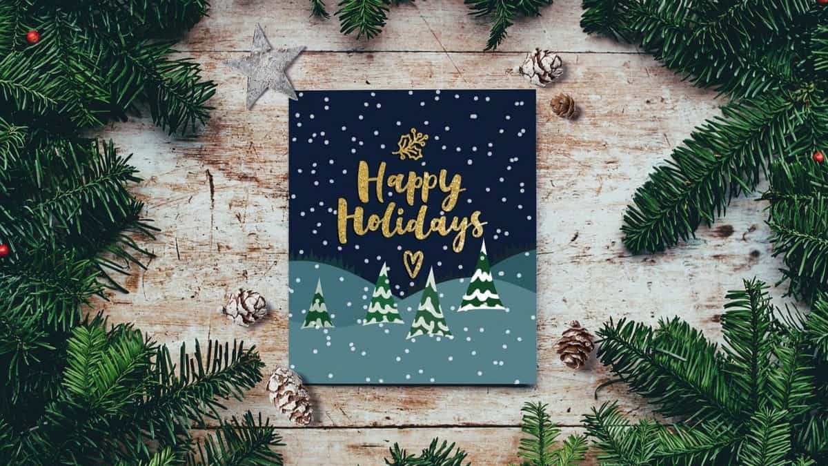 Happy Holidays greeting card