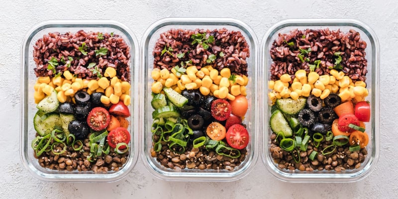 Healthy mix of fruits and vegetables