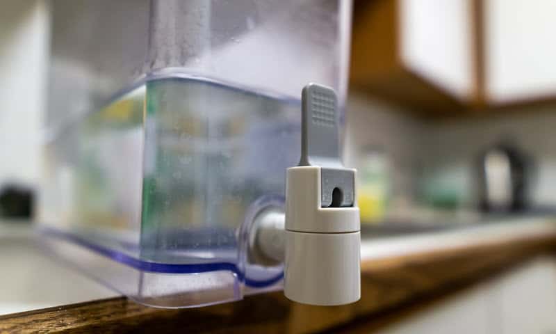 A benchtop water filtration system