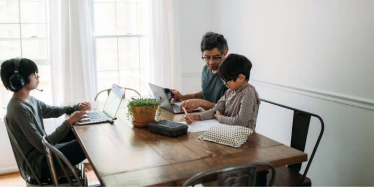 Working At Home Parents With Kids