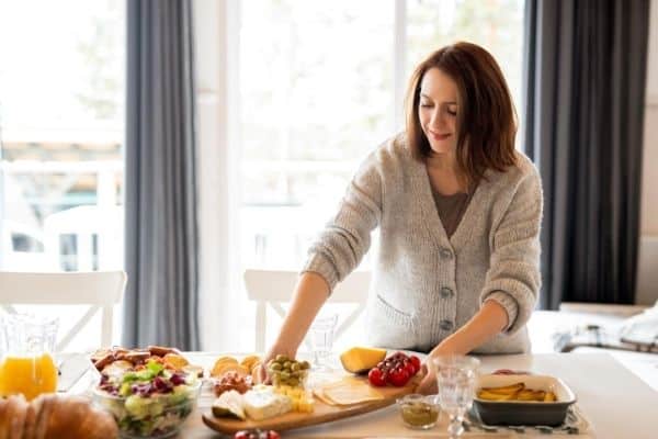 Woman preparing healthy food