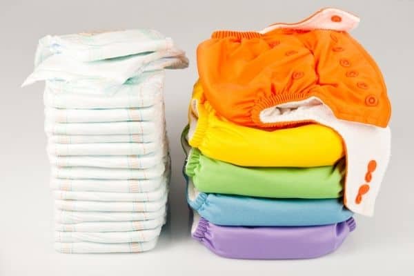 Stack of reusable nappies