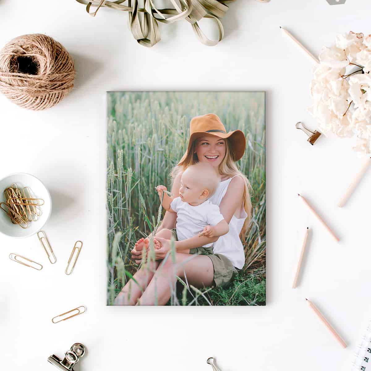 Canvas print of mum and child