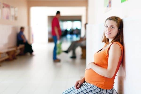 Pregnant woman in a public hospital