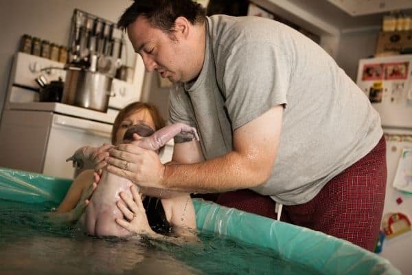 Gave birth at home