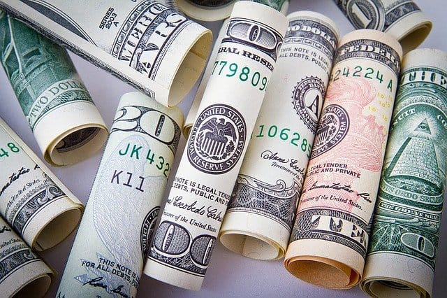 Rolled up dollar