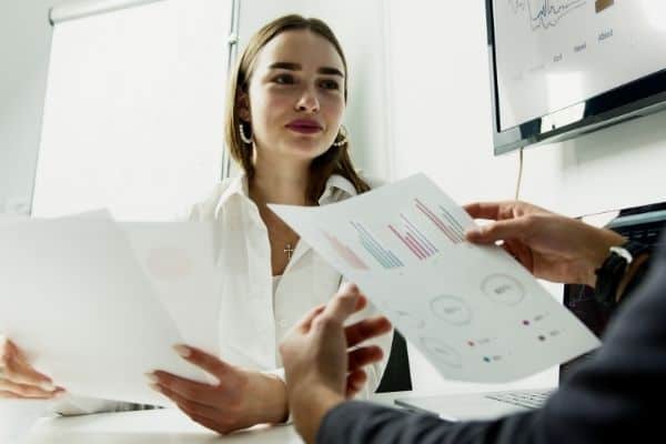 Woman learning about smart investments