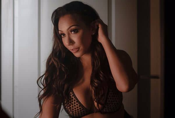 woman wearing lace lingerie