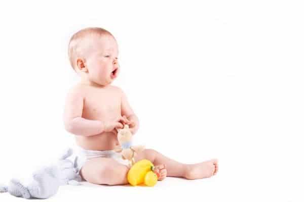 Baby having hiccups