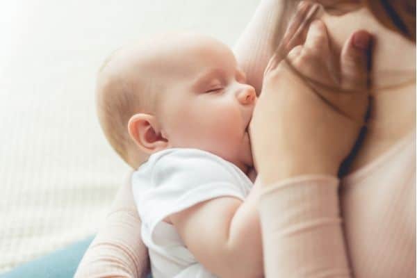 Mum nursing baby