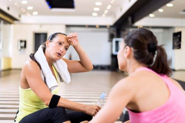 Women talking post workout