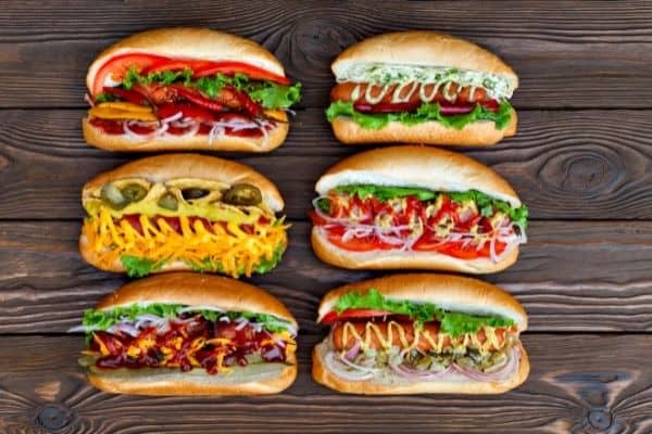 hotdog sandwhices
