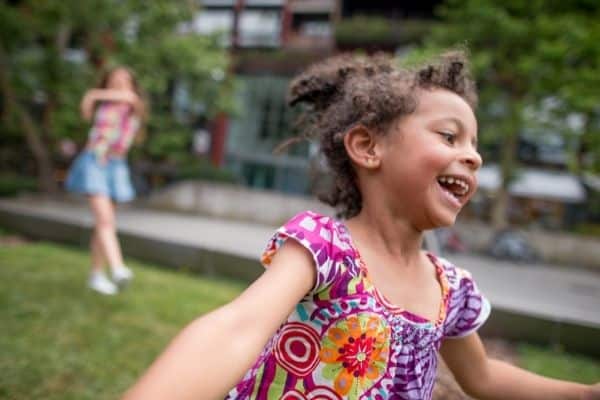 Kids playing outdoors