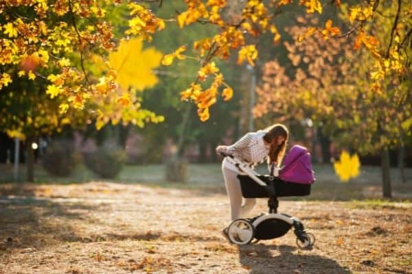 mum and baby outdoors