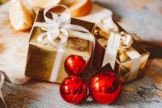Christmas gifts and baubles