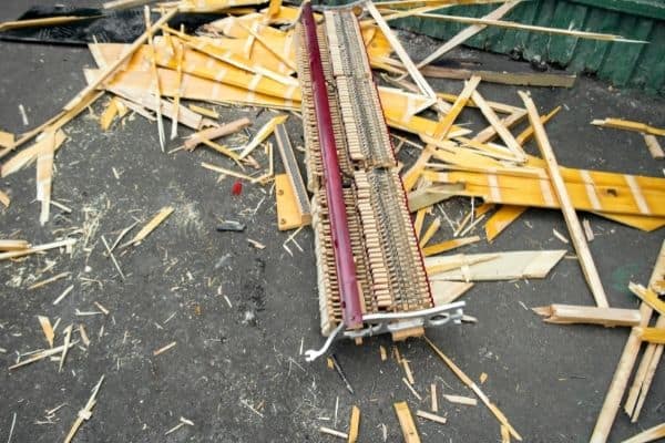 destroyed piano