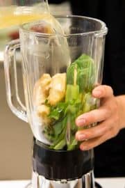 Ingredients in a blender