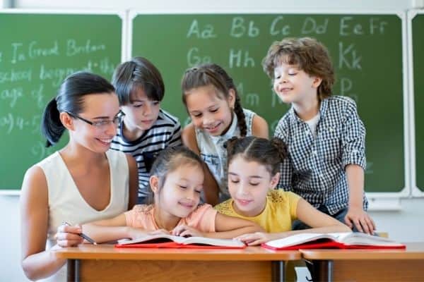teacher and students