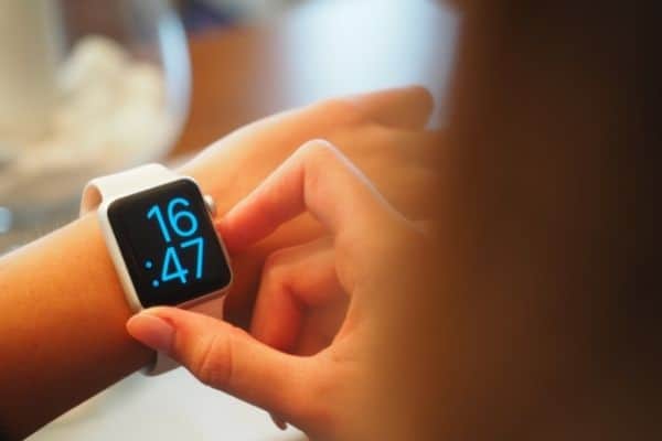 teenager with new wristwatch