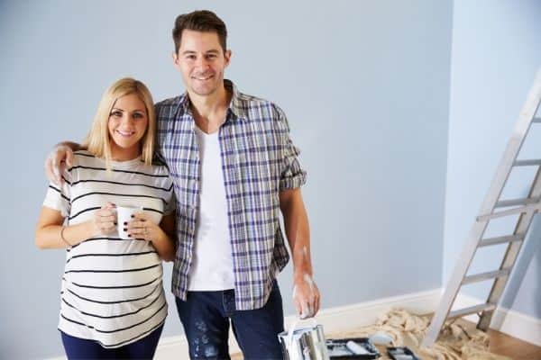 couple baby nursery renovation