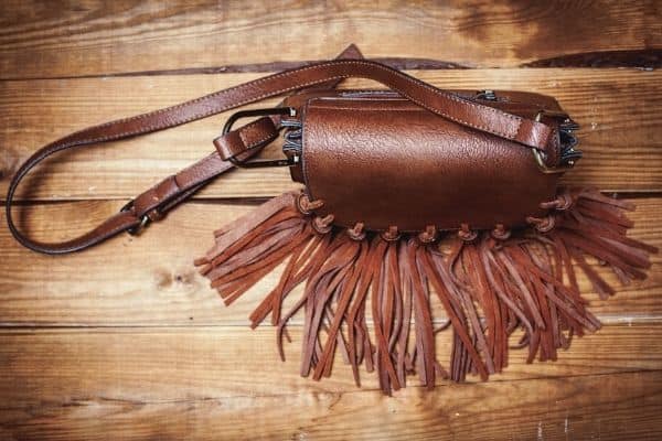 Leather Bag with Fringe