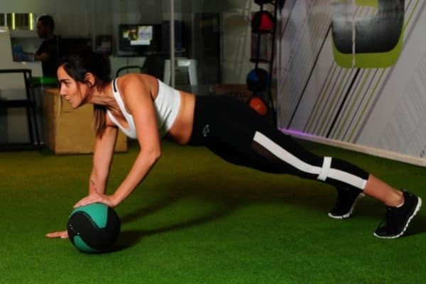 woman doing strength training