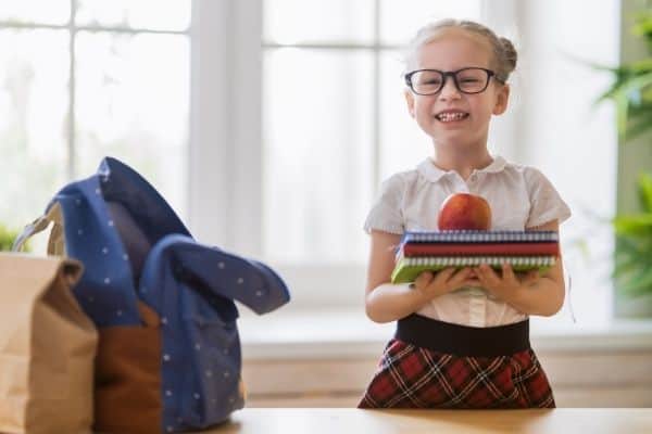 Child Getting Ready For School