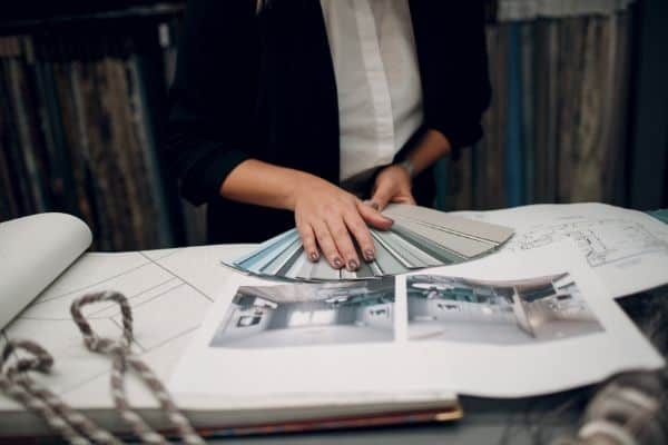 Person Looking For Home Interior Designs