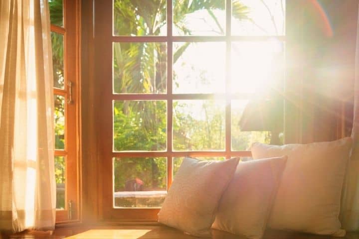 The Sun Is Shining Into The Room
