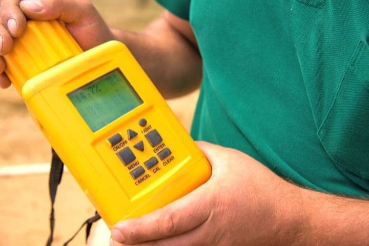 Hygrometer In Mans Hands