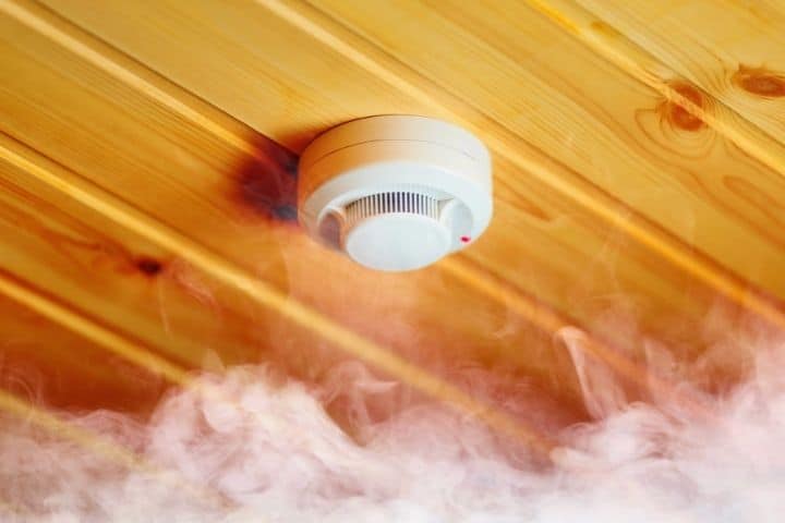 Smoke Detector With Smoke Under It