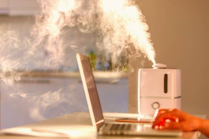 Working From Home With Humidifier