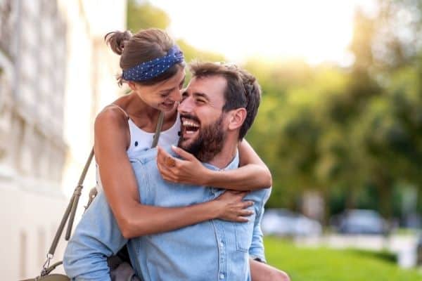 Happy Couple Travelling Together