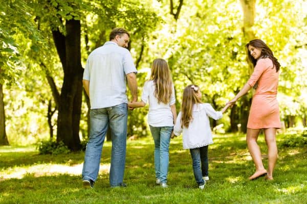 Family Walk In The Park