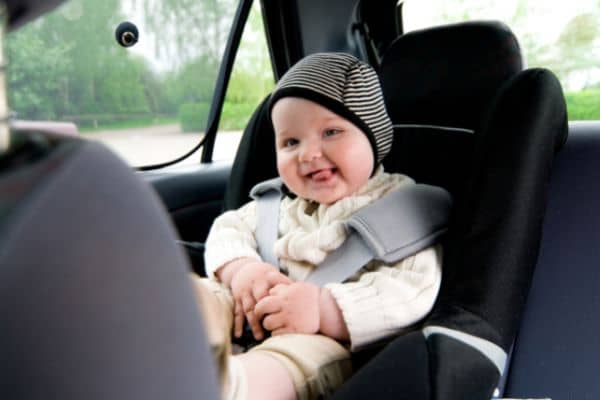 Happy Baby In Car Seat