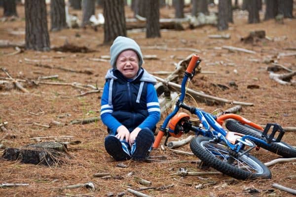 Child Crying After Bike Accident