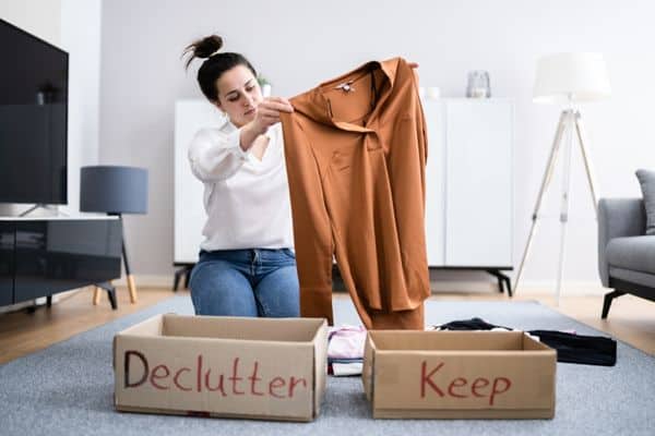 Woman Decluttering Home