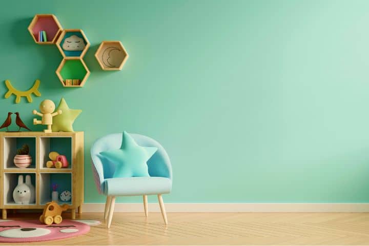 Room For Kid With Green Walls